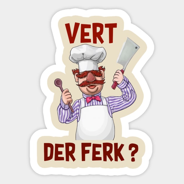 Vert chef antony Sticker by Flannel by Art